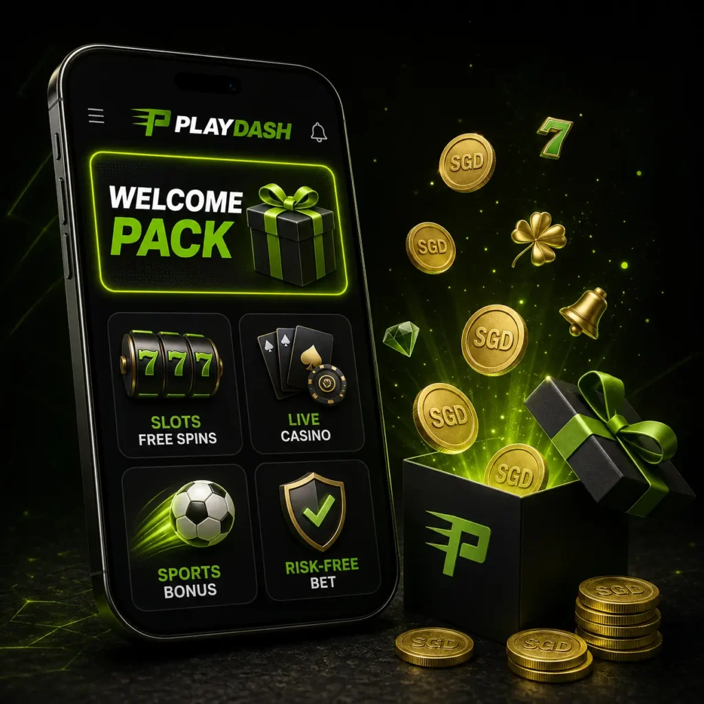 PlayDash Singapore Welcome Pack and mobile bonus options in SGD