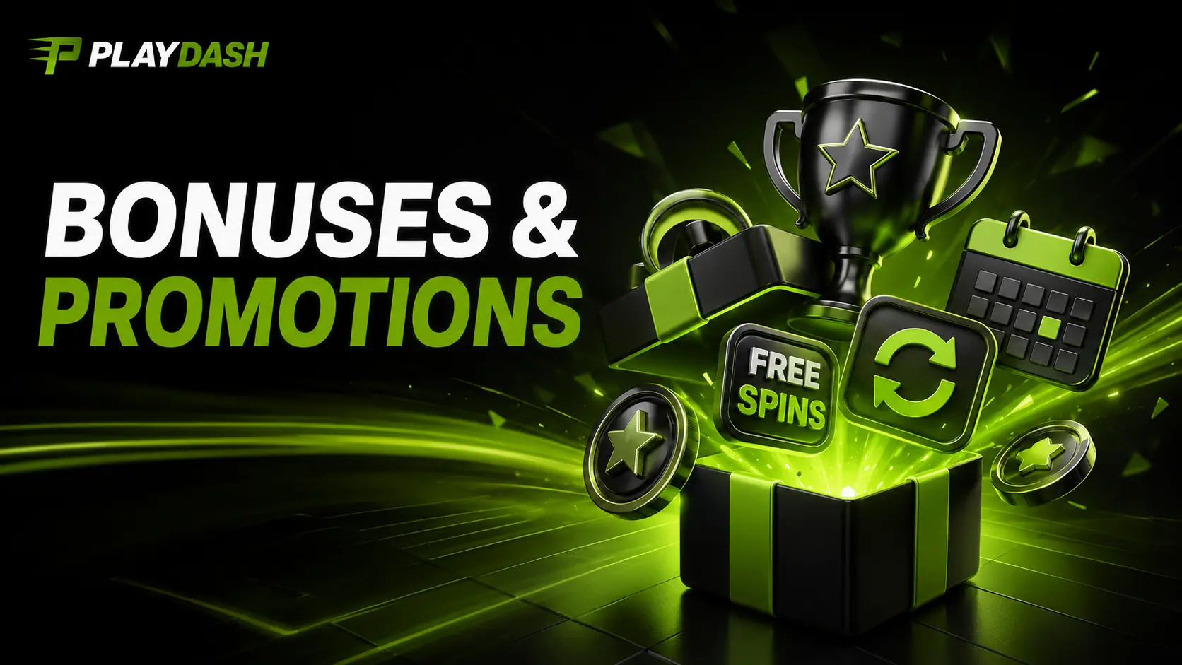 PlayDash bonuses and promotions with free spins, cashback and tournament rewards